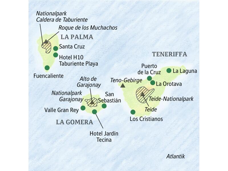 Die 12-tägige Naturerlebnis-Studienreise mit Studiosus führt Sie zu drei Inseln der Kanaren: Teneriffa, La Palma und La Gomera.