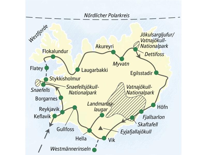 Nach der umfassenden Rundreise durch Island, haben Sie die Möglichkeit, die Studienreise durch einen Aufenthalt in Ostgrönkand um 4 Tage zu verlängern.