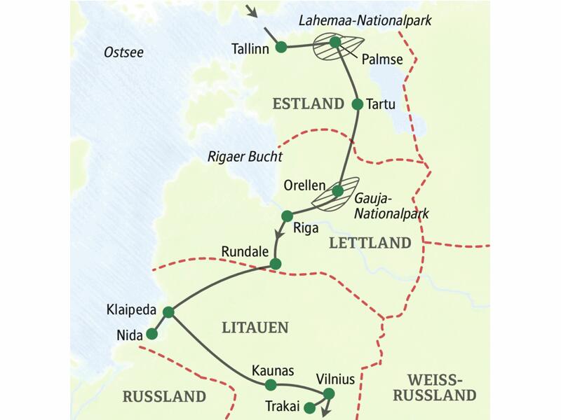 Kirchen, Schlösser und Natur erleben Sie auf dieser 13-tägigen, klassischen Studienreise durch Estland, Lettland und Litauen in kleiner Gruppe und mit intensiveren Führungen.