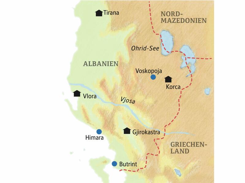 Vier ausgwählte Hotelstandorte und ein abwechslungsreiches Ausflugsprogramm erwarten Sie auf unserer smart&small-Rundreise nach Albanien!