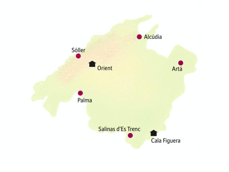 Mallorca genussvoll erleben – auf unserer smart & small-Reise in kleiner Gruppe mit Studiosus-Reiseleitung. Ausgangspunkt für unsere Ausflüge sind zwei kleine, familäre Hotels im malerischen Hafenort Cala Figuera und im idyllischen Bergdorf Orient.