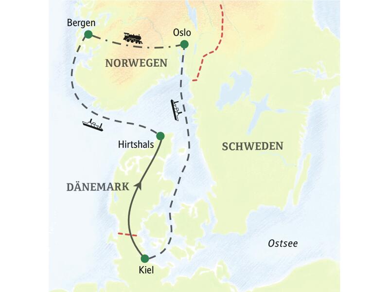 5 Tage Norwegen: Genießen Sie je ein musikalisches Highlight in Bergen und Oslo und entdecken Sie mit der Bergenbahn eine der schönsten Bahnstrecken Europas.