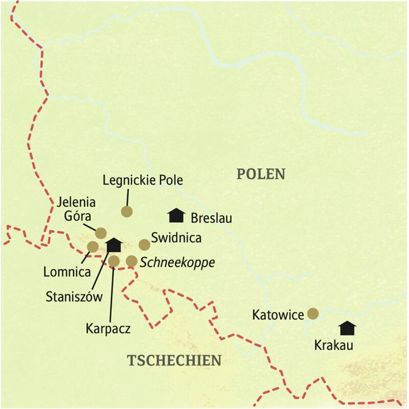 Auf unserer neuntägigen smart&small-Reise durch Südpolen übernachten wir in Breslau, Staniszów und Krakau.