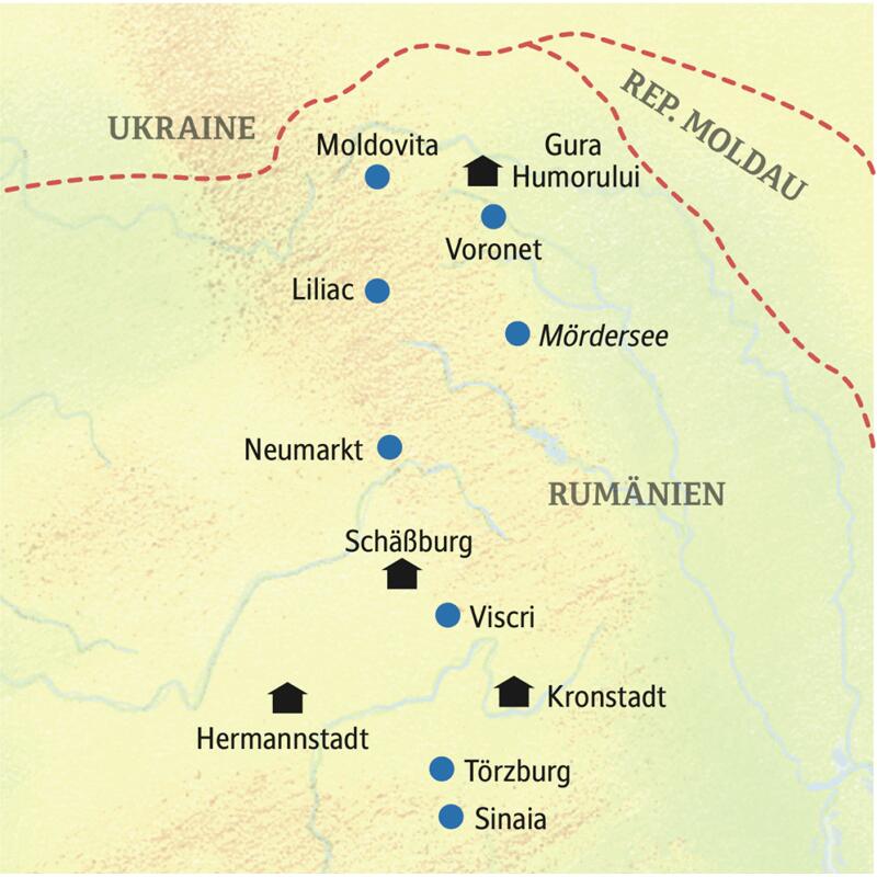 In zehn Tagen die schönsten Orte Siebenbürgens und die Moldauklöster kennenlernen und der rumänischen Seele näherkommen.