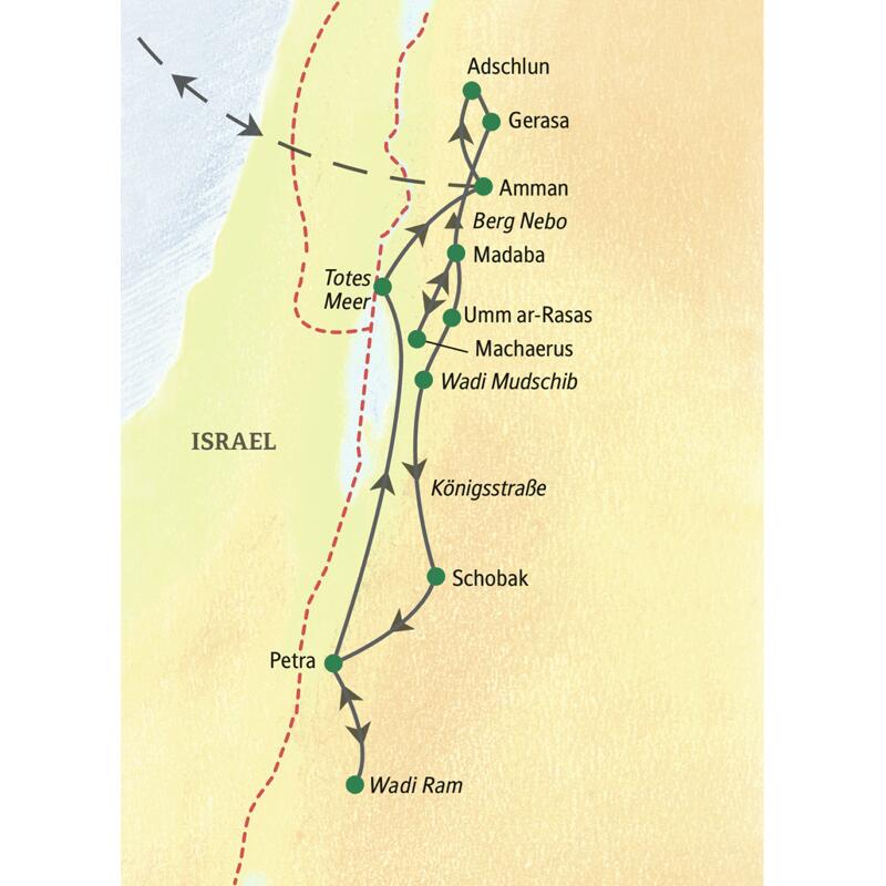 Auf unserer Wanderreise durch Jordanien erleben Sie das Land von Norden bis Süden.