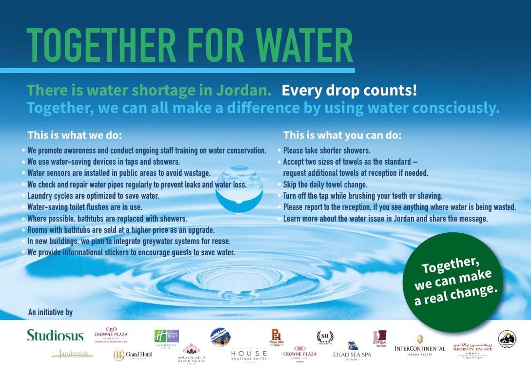 Das Kampagnen-Plakat „Together for water“.