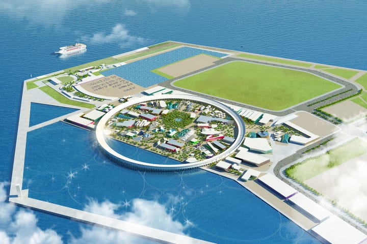 Das Gelände der Weltausstellung Expo 2025 in Japan. Jetzt auf einer Japan-Rundreise mit Studiosus kultimer erleben!
