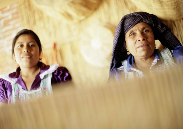 Mexiko, Teotitlan, Rug, Weberei